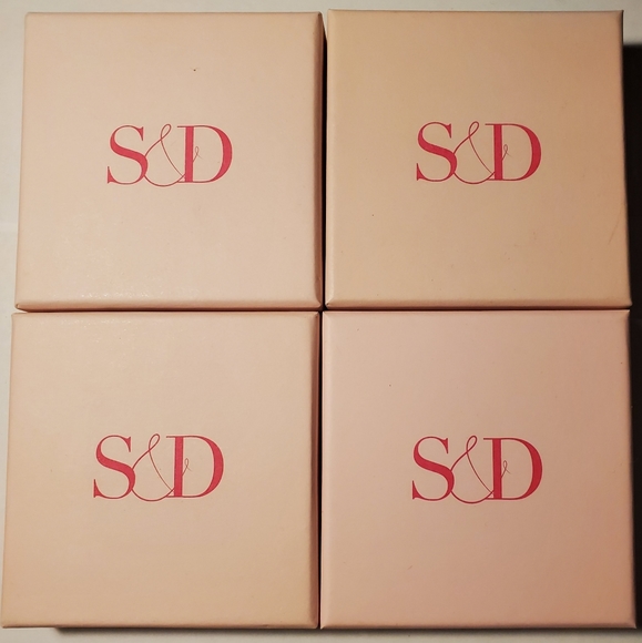 4 Pk Stella & Dot Pink Jewelry Boxes - Picture 1 of 1